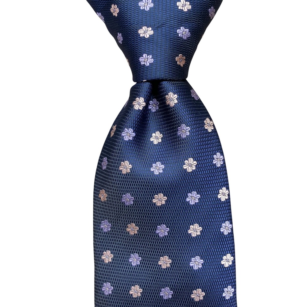 Saddlebred Necktie Floral Jacquard Mens Blue Lavender Peach Preppy Wedding NEW